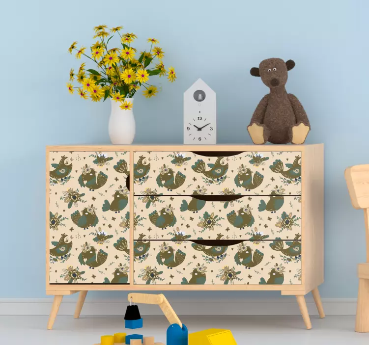 Autocolant model de pasăre capricios - TenStickers