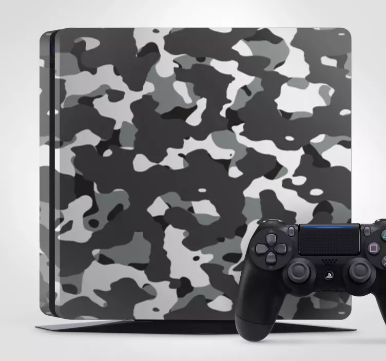 Model de camuflaj gri decal ps4 - TenStickers