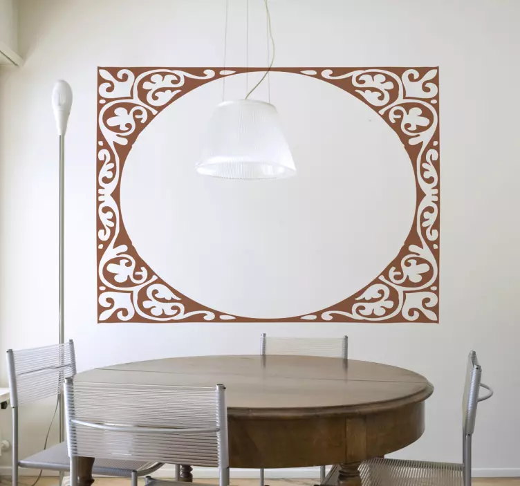 Autocolant modern cu cadru oval - TenStickers