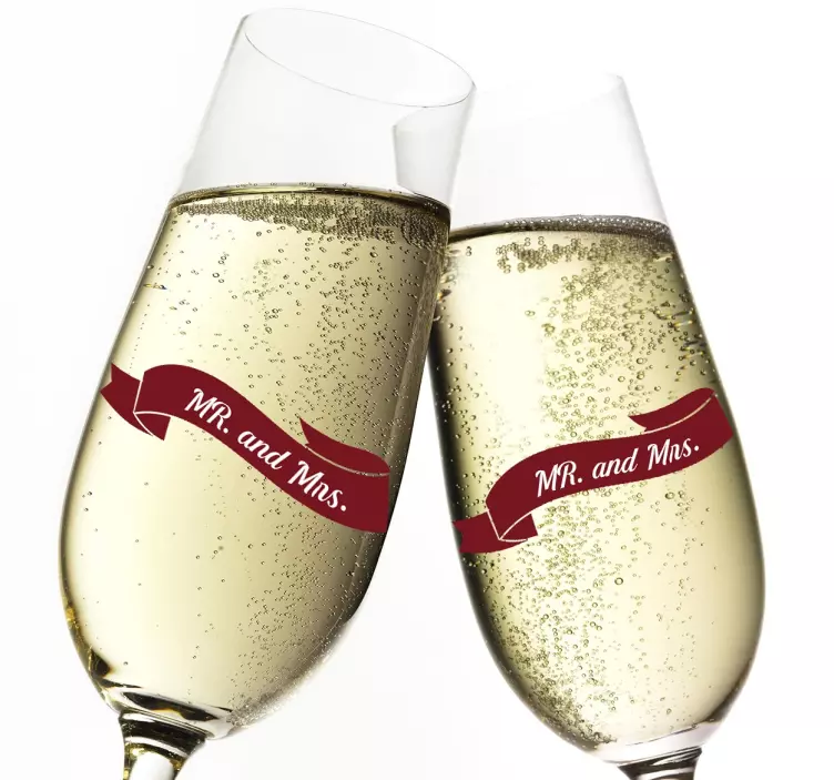 Autocolant mr și mrs - TenStickers