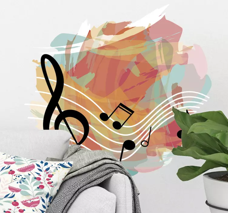 Autocolant muzical de perete muzical - TenStickers