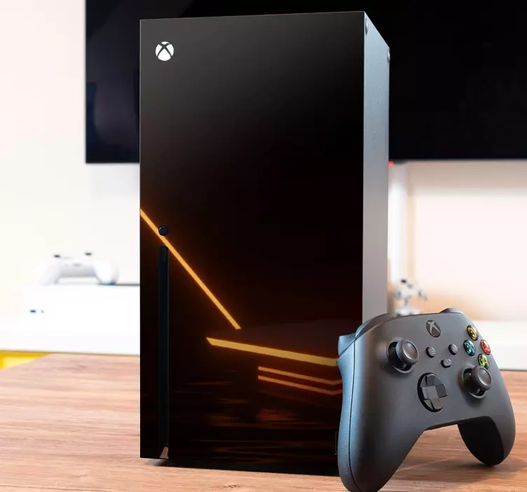 Negru cu lumini roșii, piele futuristă xbox - TenStickers