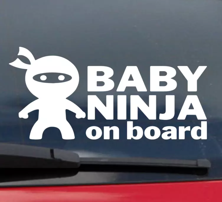 Autocolant ninja baby design baby on board - TenStickers