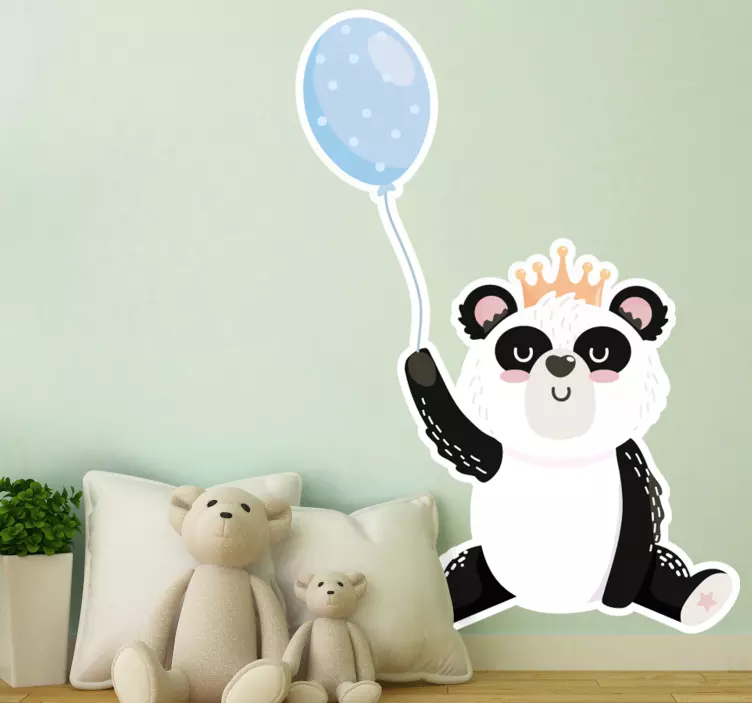 Autocolant panda balon drăguț - TenStickers