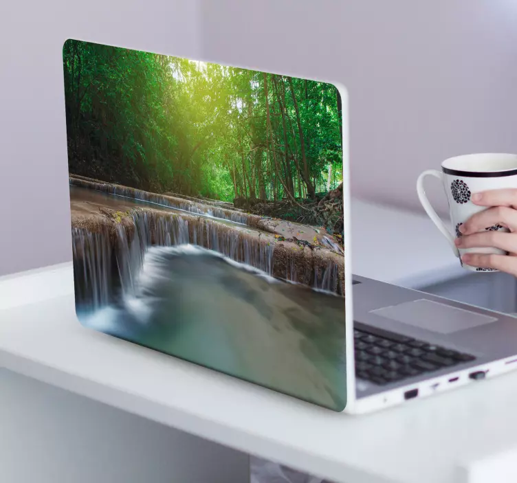 Autocolant pașnic de laptop forestier - TenStickers
