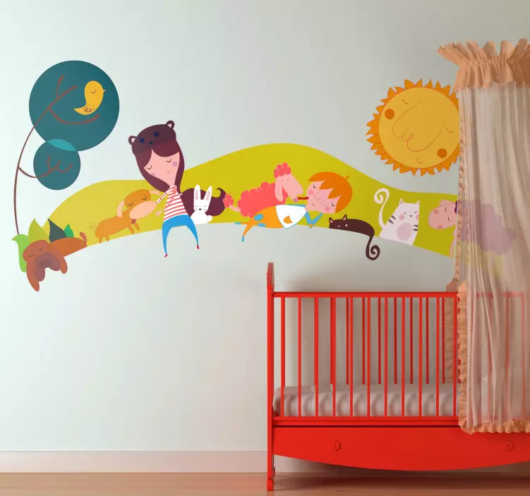 Autocolant peisaj animal pentru copii - TenStickers