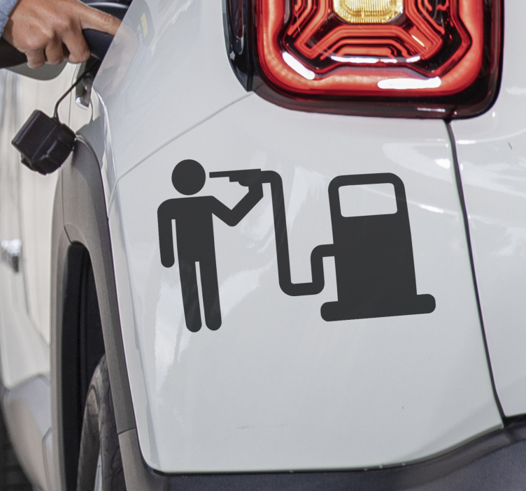 Autocolant pentru auto cap de benzina - TenStickers