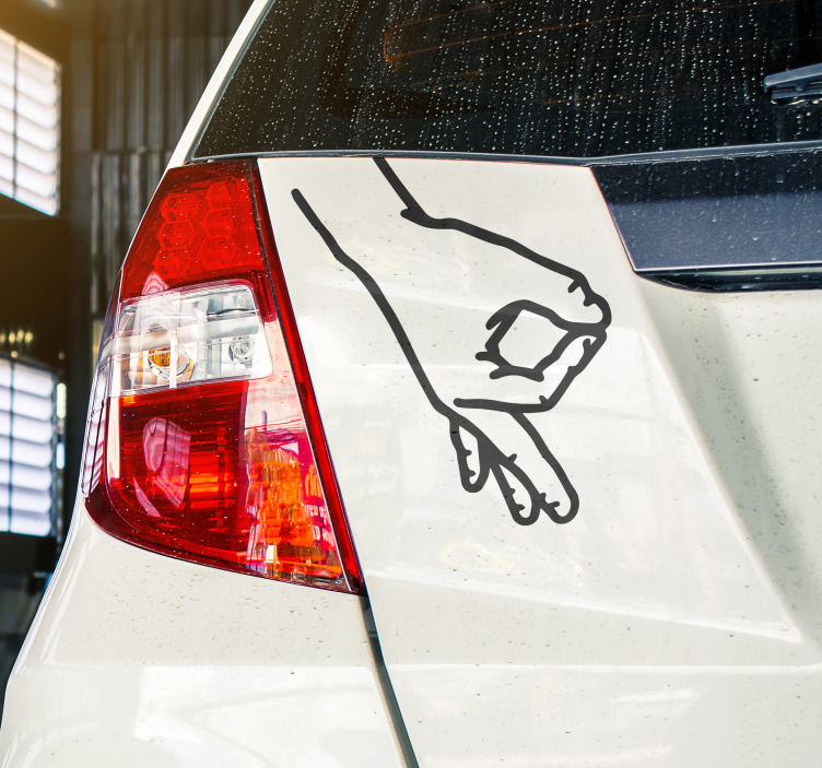 Autocolant pentru auto degetele în cerc - TenStickers