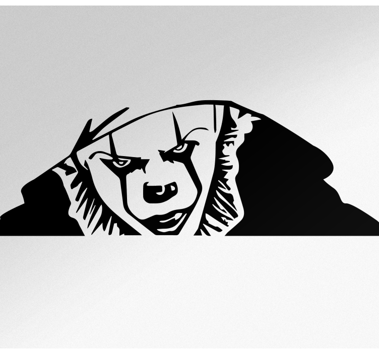 Autocolant pentru auto figură de clovn înfricoșător - TenStickers