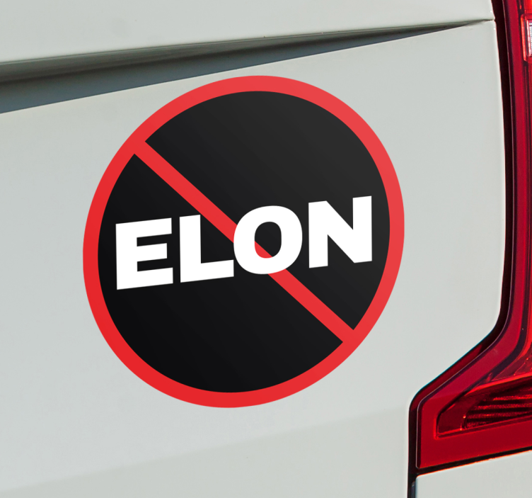 Autocolant pentru auto no elon - TenStickers