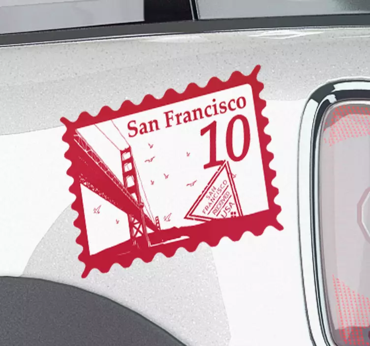 Autocolant pentru auto obiectiv emblematic san francisco - TenStickers