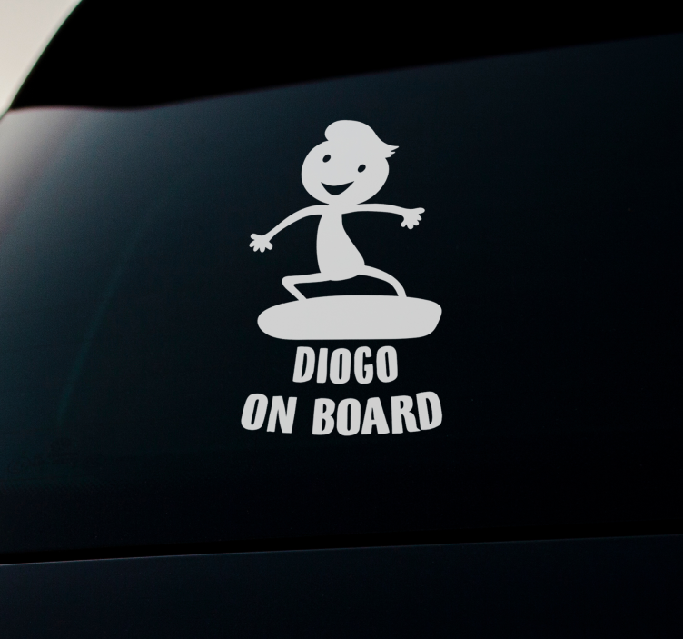 Autocolant pentru auto personaj amuzant la bord - TenStickers