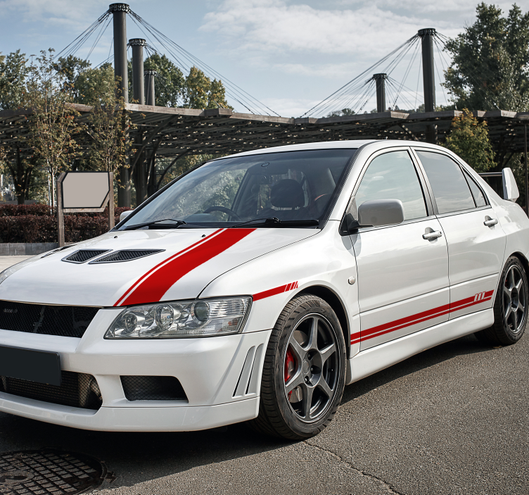 Autocolant pentru auto set 5 bucati dungi - TenStickers