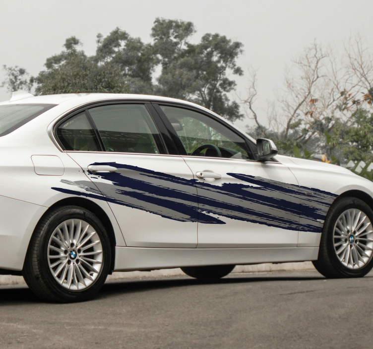 Autocolant pentru auto set de design brish în două tonuri - TenStickers