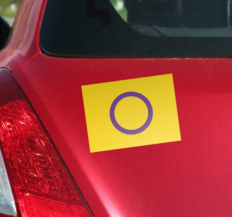 Autocolant pentru auto steag intersex - TenStickers