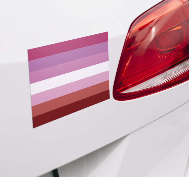 Autocolant pentru auto steag lesbian - TenStickers