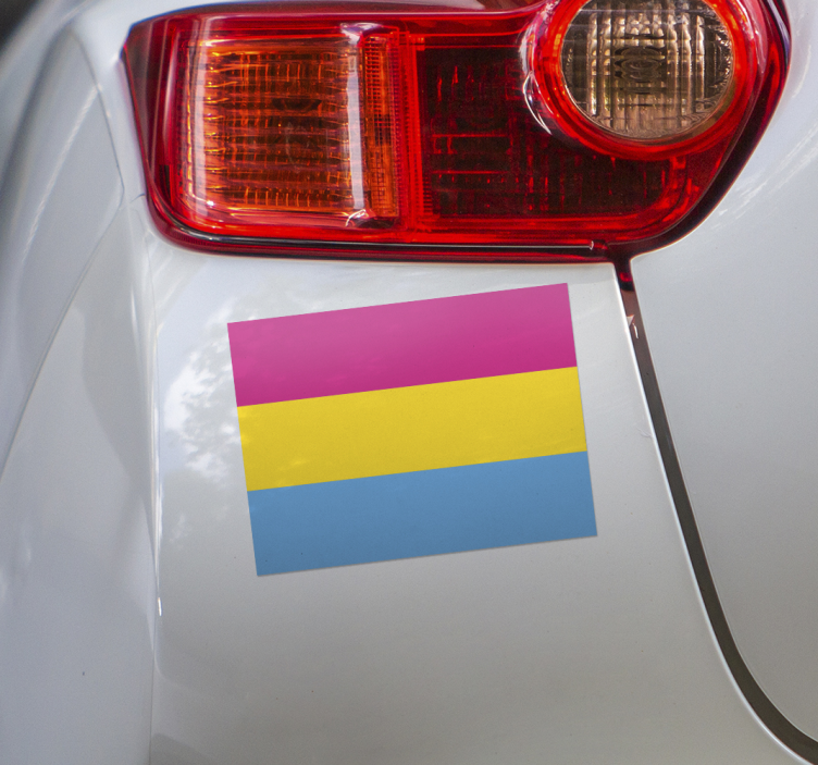Autocolant pentru auto steag pansexual - TenStickers