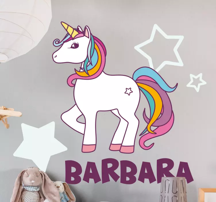 Autocolant pentru copii cu design drăguț de unicorn - TenStickers