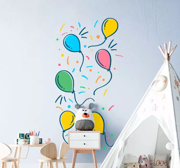 Autocolant pentru copii design de balon colorat - TenStickers