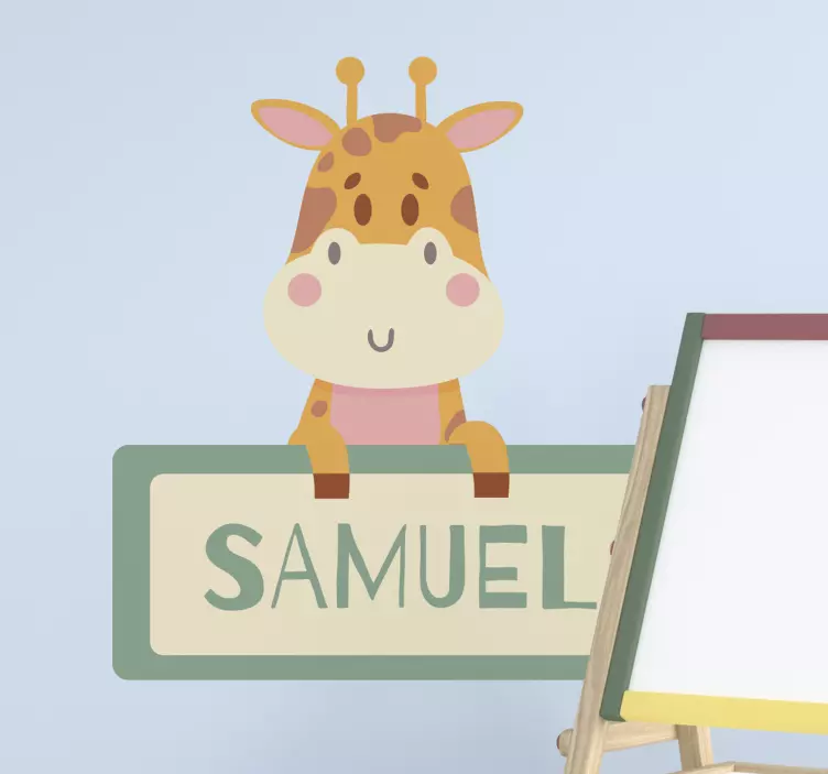 Autocolant pentru copii figurina girafă adorabilă - TenStickers