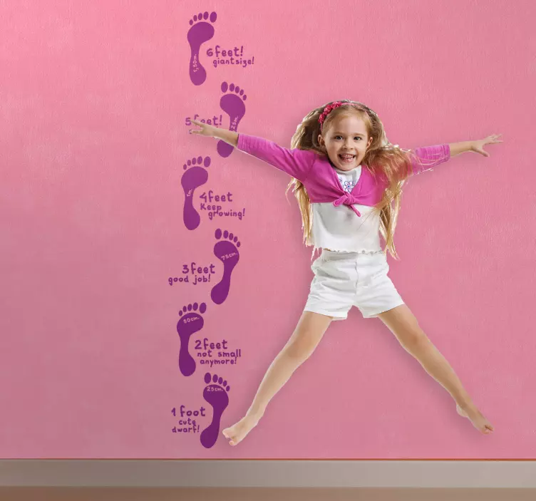 Autocolant pentru copii înălțime de pași - TenStickers