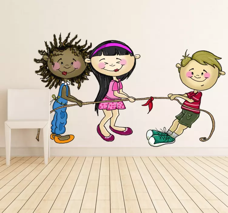 Autocolant pentru copii jucând remorcher - TenStickers