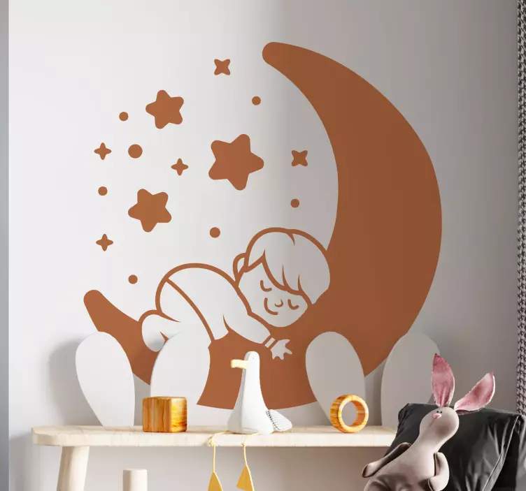 Autocolant pentru copii luna copilului adormit - TenStickers