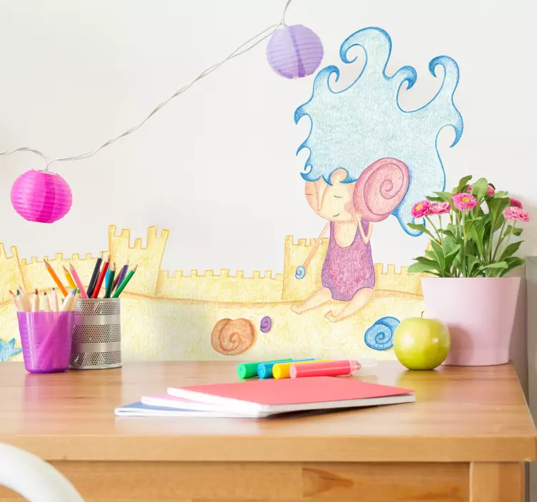 Autocolant pentru copii personaj melc fantezist - TenStickers