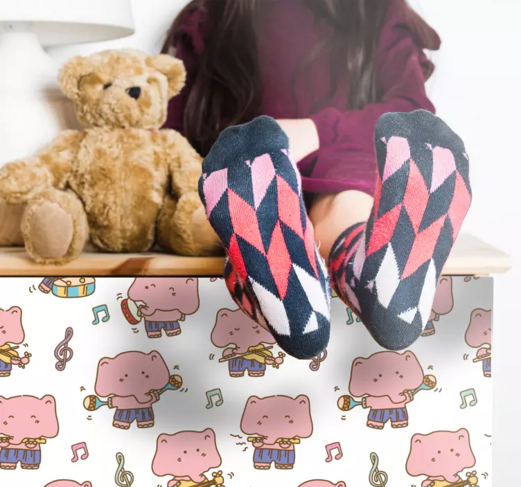 Autocolant pentru copii personaje de desene animate muzicale - TenStickers