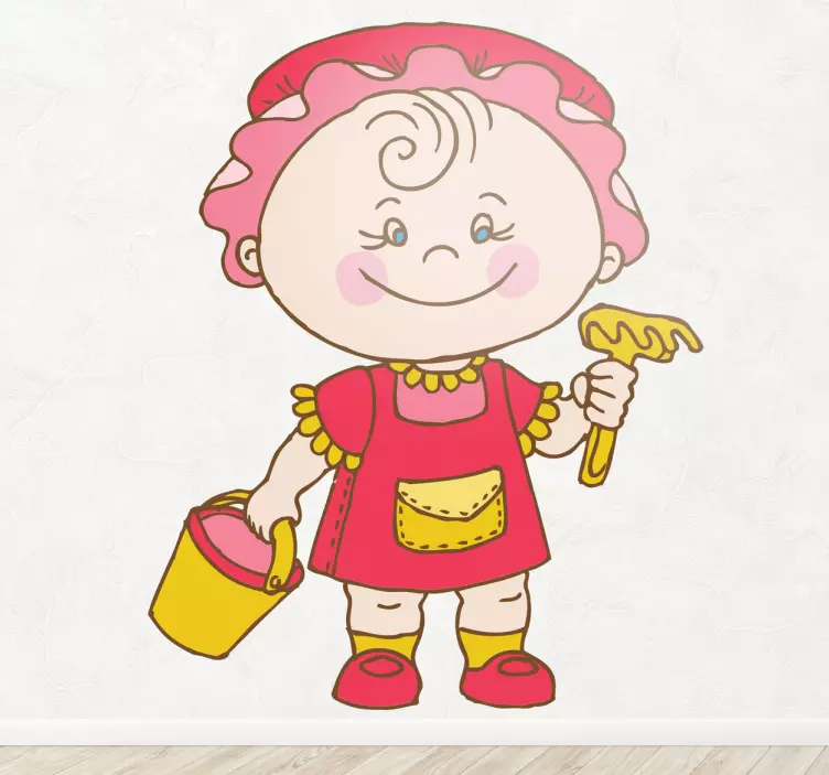 Autocolant pentru copii pictor copil jucăuș - TenStickers