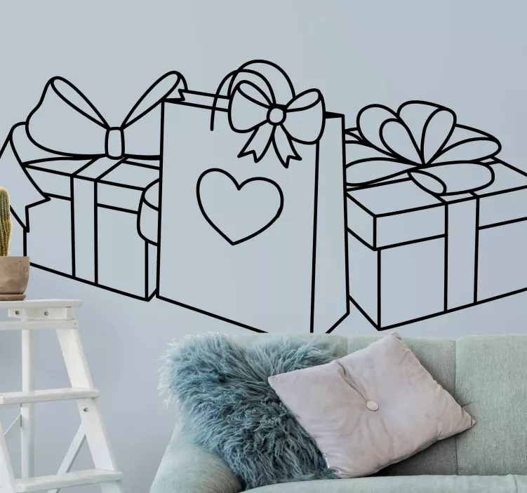 Autocolant pentru eveniment aranjament cu pungă de cadou - TenStickers