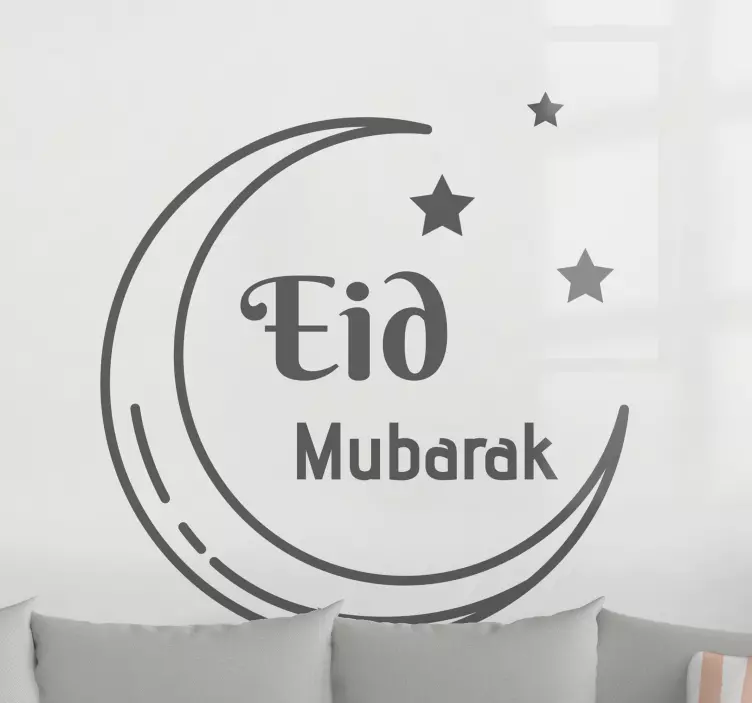 Autocolant pentru eveniment luna crescătoare eid - TenStickers