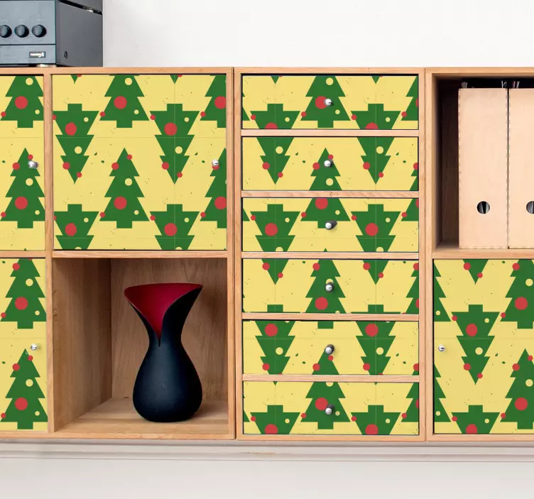 Autocolant pentru eveniment model de brad de crăciun - TenStickers