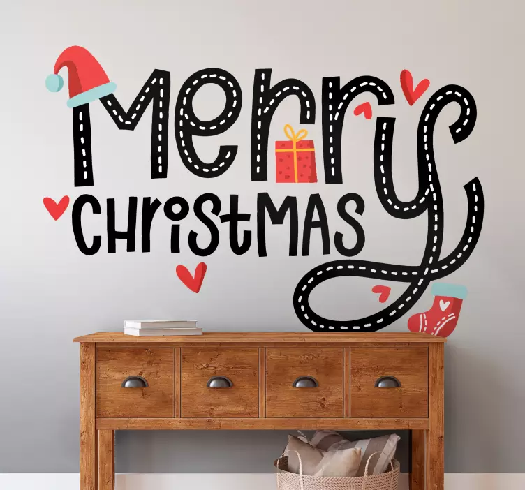 Autocolant de crăciun salutări de sărbători - TenStickers