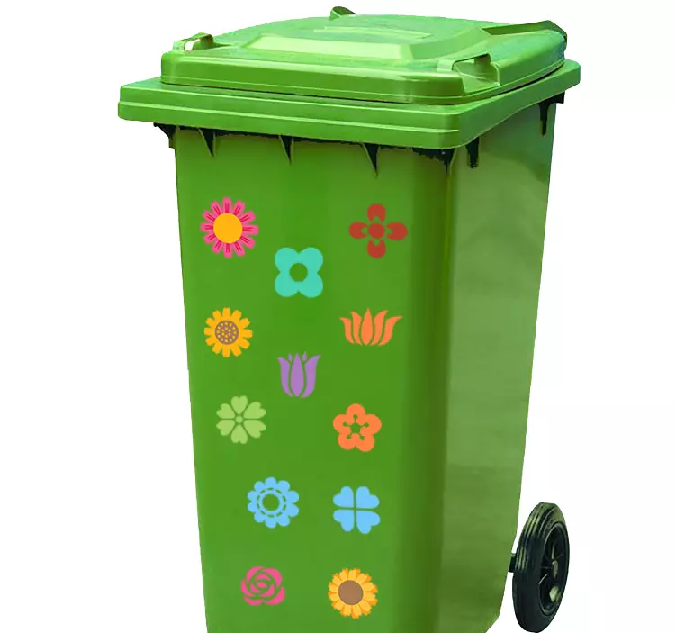 Autocolant containter flori - TenStickers