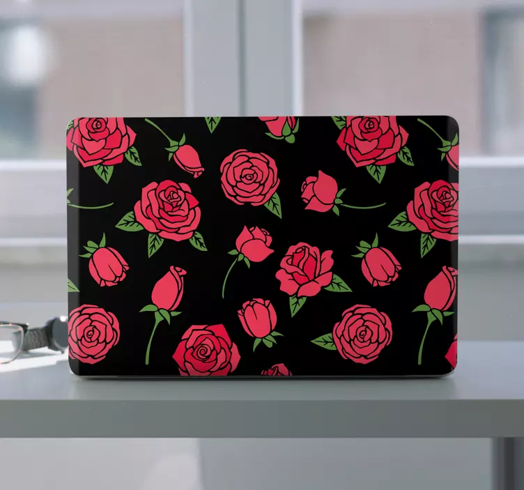 Autocolant pentru laptop aranjament cu motive florale - TenStickers
