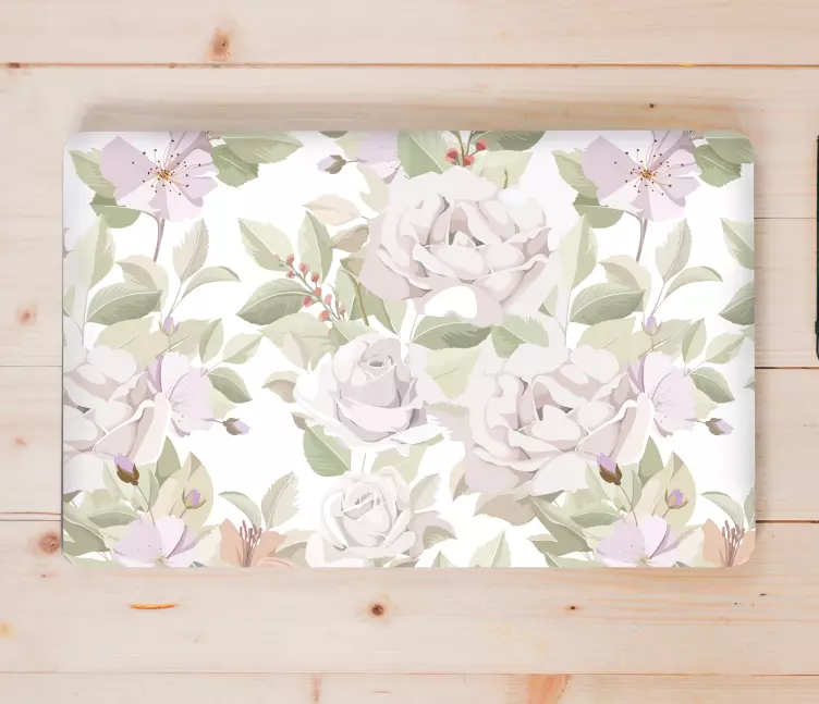 Autocolant pentru laptop aranjament floral elegant - TenStickers