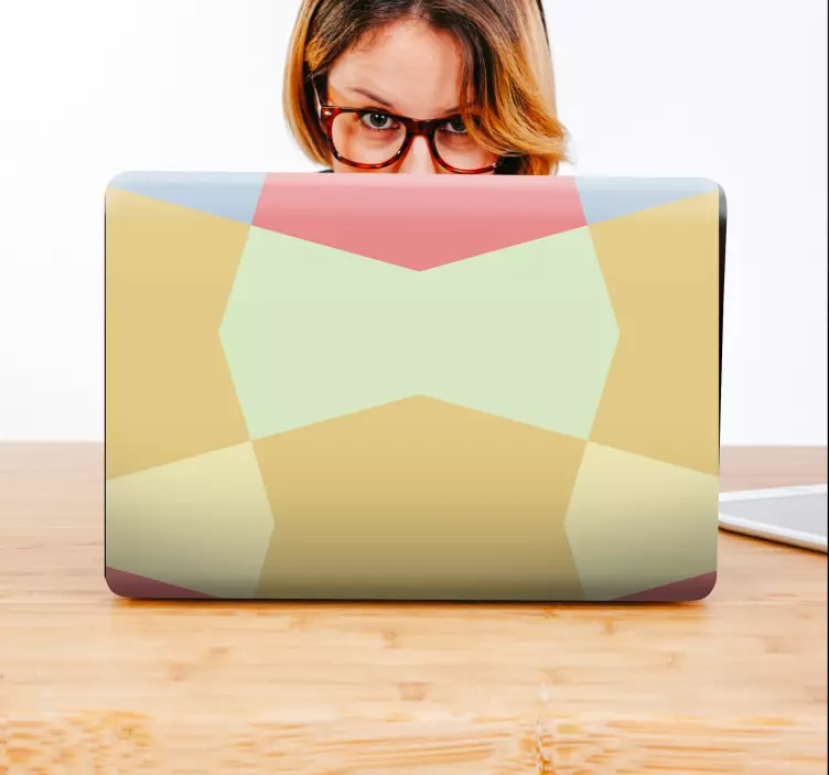 Autocolant pentru laptop bloc de culoare geometric - TenStickers