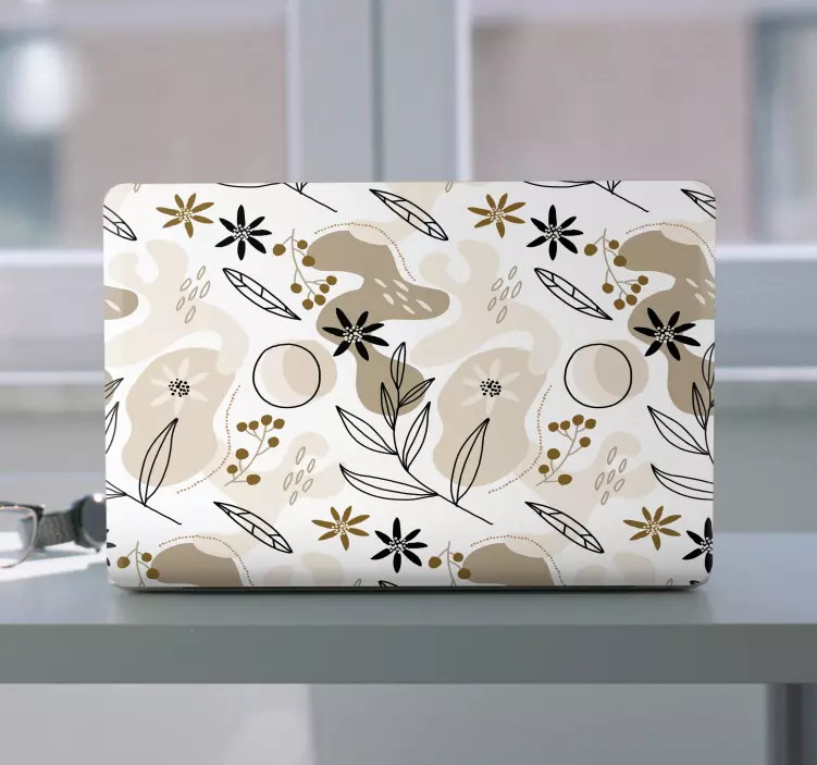 Autocolant pentru laptop compoziția elementelor botanice - TenStickers