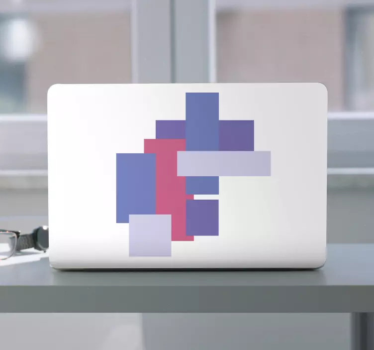 Autocolant pentru laptop compoziție geometrică abstractă - TenStickers
