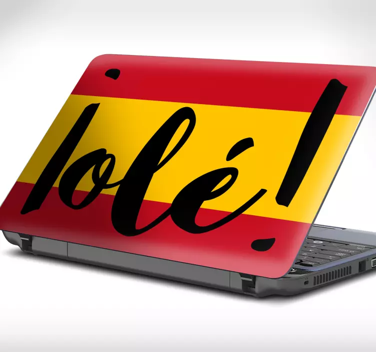 Autocolant pentru laptop culorile și expresia spaniei - TenStickers