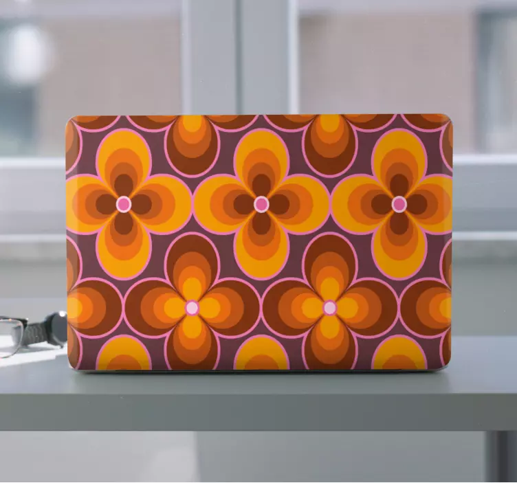 Autocolant pentru laptop design de model floral - TenStickers