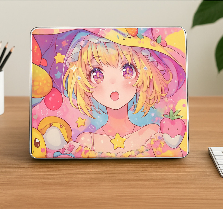 Autocolant pentru laptop design kawaii pastel anime - TenStickers