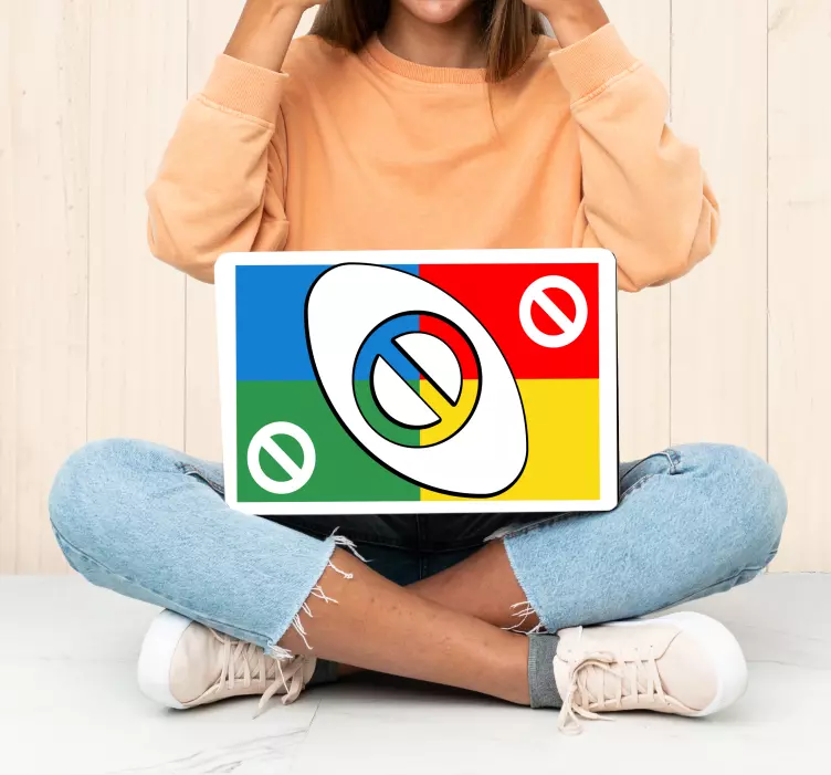 Autocolant pentru laptop emblemă geometrică colorată - TenStickers