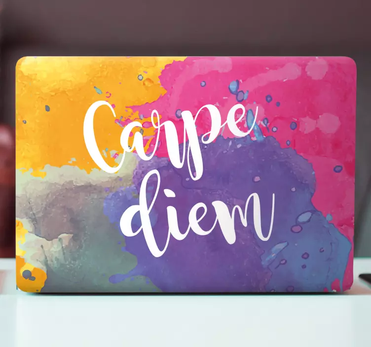 Autocolant pentru laptop frază inspirațională colorată - TenStickers