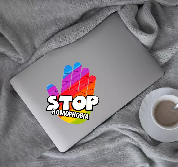 Autocolant pentru laptop oprește homofobia - TenStickers