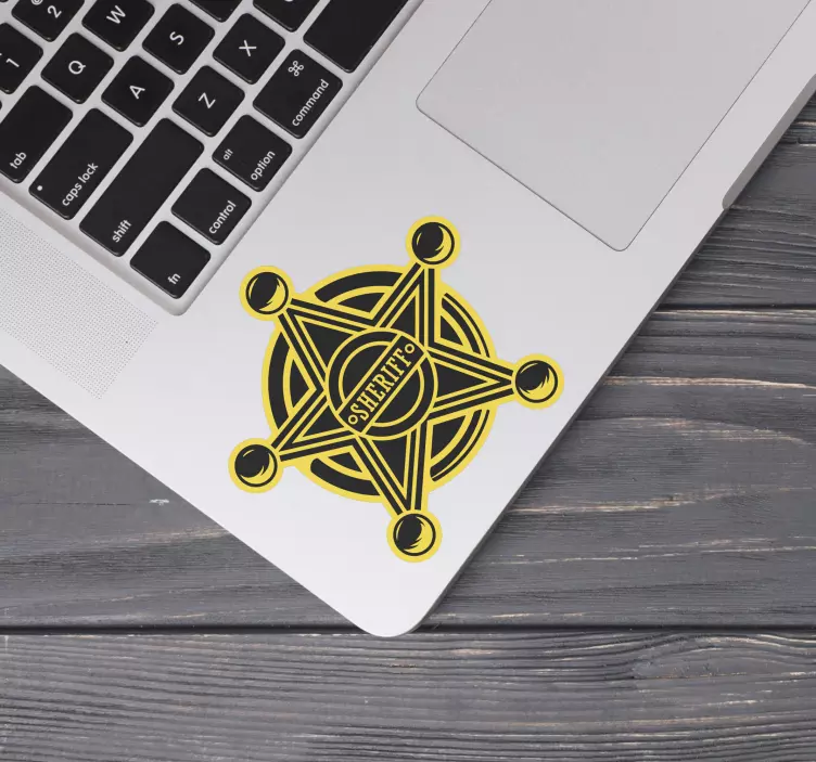 Autocolant pentru laptop insigna stelei Șerifului - TenStickers