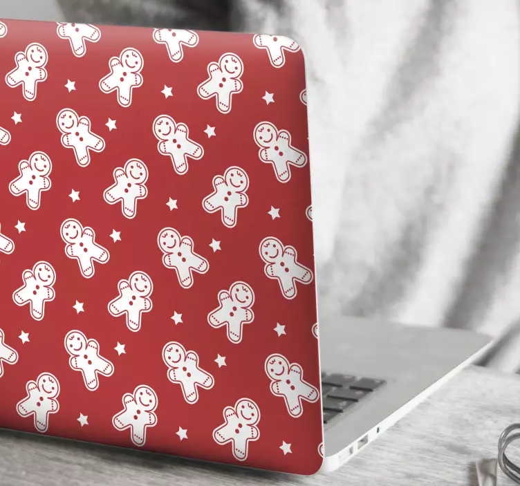 Autocolant pentru laptop model de caractere din turtă dulce - TenStickers