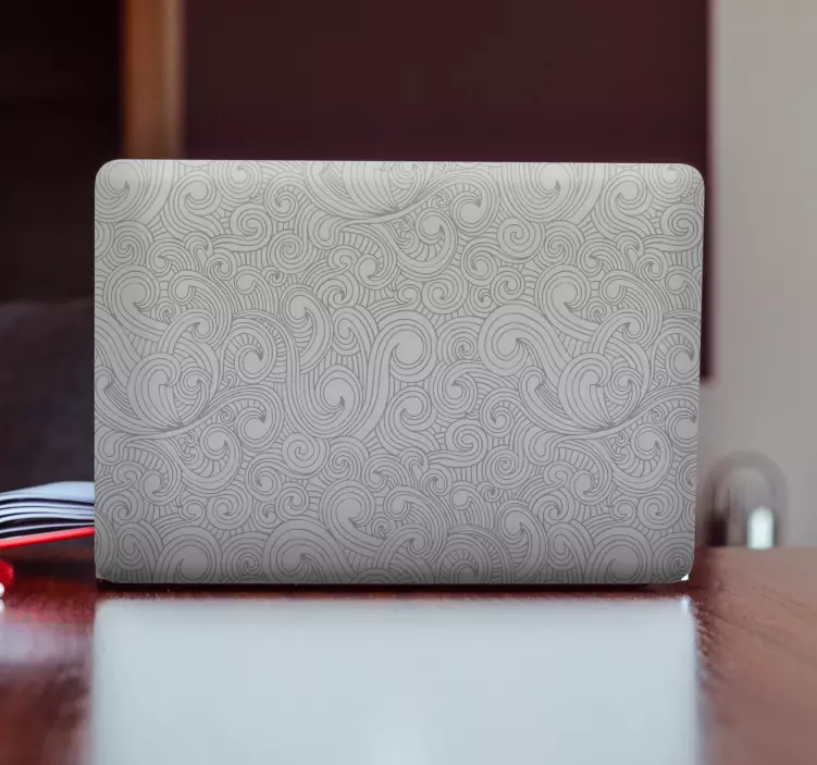 Autocolant pentru laptop model de linii învârtite - TenStickers