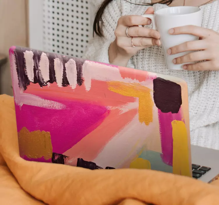 Autocolant pentru laptop modele colorate abstracte - TenStickers